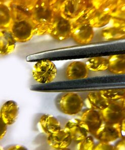 4mm yellow sapphire round cut