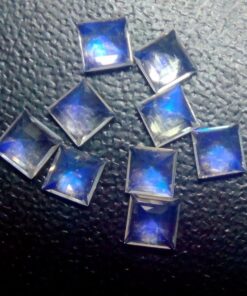 5mm rainbow moonstone square cut