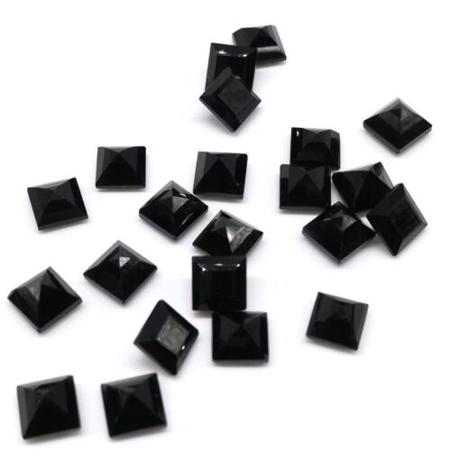 5mm black onyx square cut