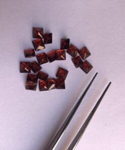 5mm red garnet princess cut