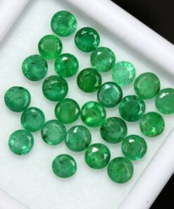 5mm zambian emerald round cut