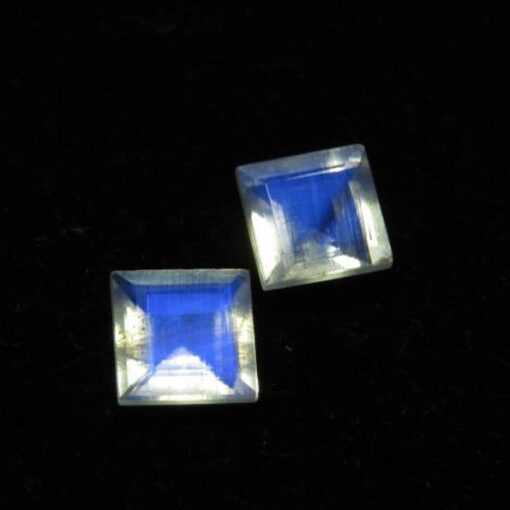 6mm rainbow moonstone square cut