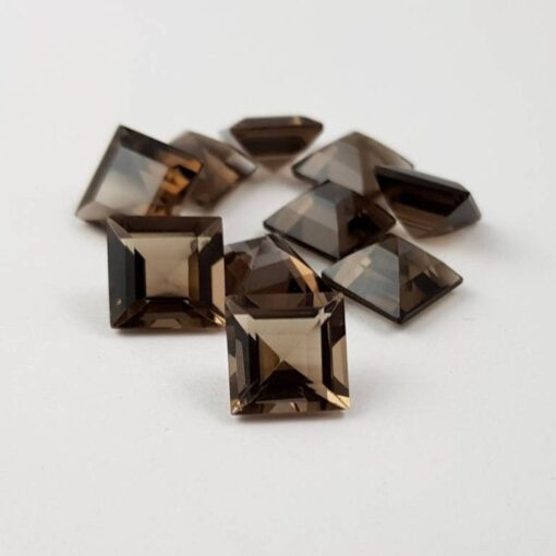 6mm smoky quartz square cut