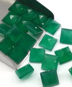 6mm green onyx princess cut