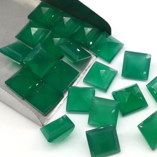 6mm green onyx princess cut