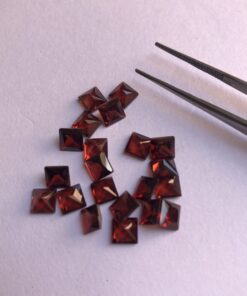 6mm red garnet princess cut