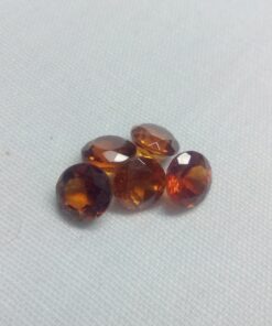 6mm hessonite garnet round cut