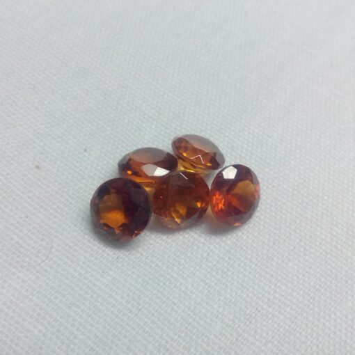 6mm hessonite garnet round cut