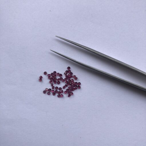 2.25mm rhodolite garnet round cut