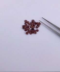 2.5mm red garnet round cut