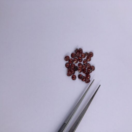 2.25mm red garnet round cut