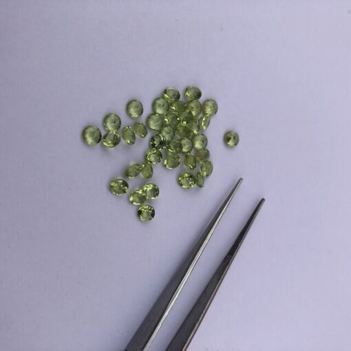 3.5mm peridot round cut