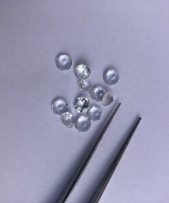 3.5mm white topaz round cut