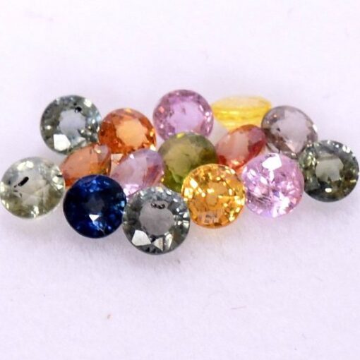 6mm multi sapphire round cut