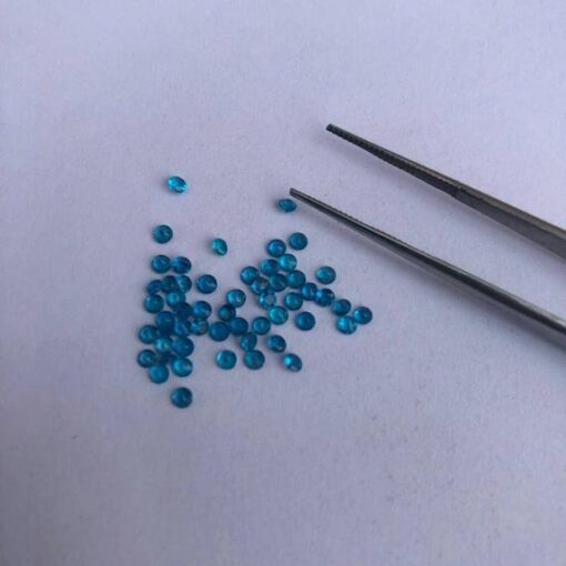 3mm neon apatite round cut