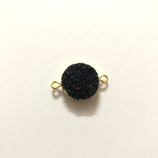 10mm black druzy round