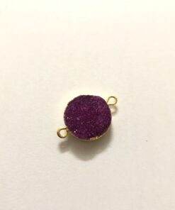 10mm dark pink druzy round