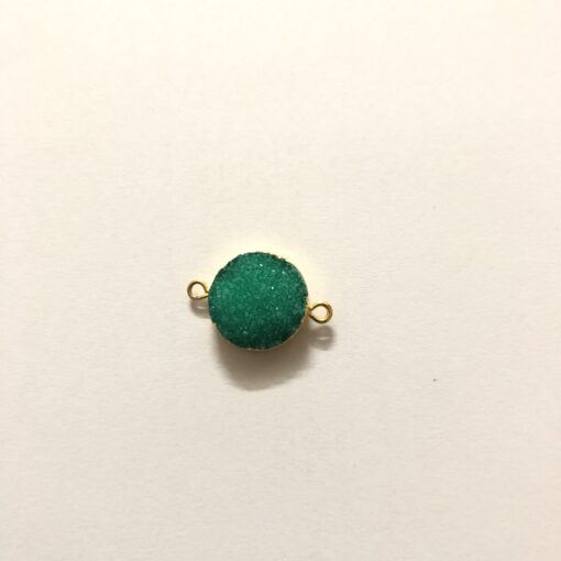 10mm green druzy round