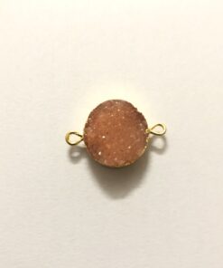 10mm orange druzy round