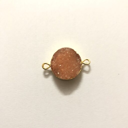 10mm orange druzy round