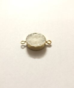 10mm white druzy round