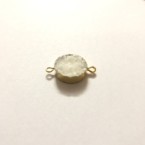 10mm white druzy round