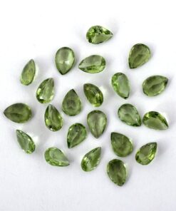 12x10mm Natural Peridot Faceted Pear Cut Gemstone