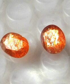 14x10mm Natural Sunstone Oval Faceted Cut Gemstone