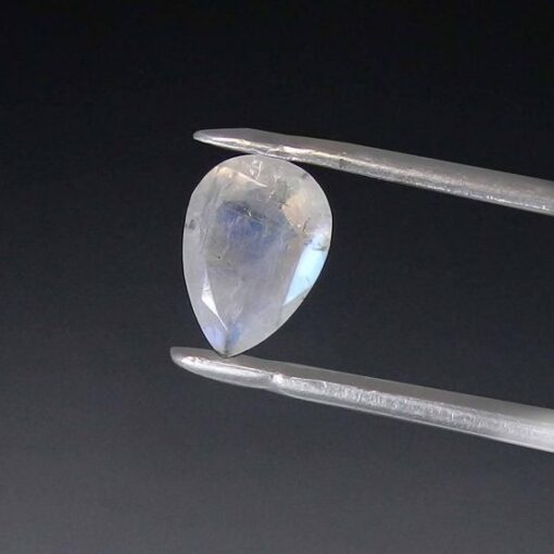 14x10mm Natural Rainbow Moonstone Faceted Pear Cut Gemstone