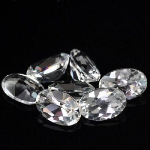 14x10mm Natural White Topaz Faceted Oval Cut Gemstone