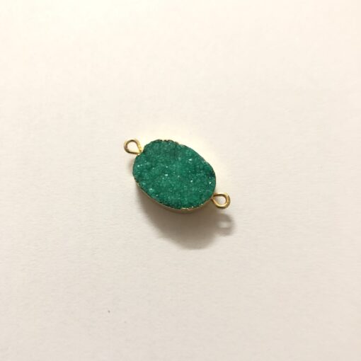 10x14mm green druzy oval