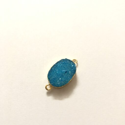 10x14mm blue druzy oval