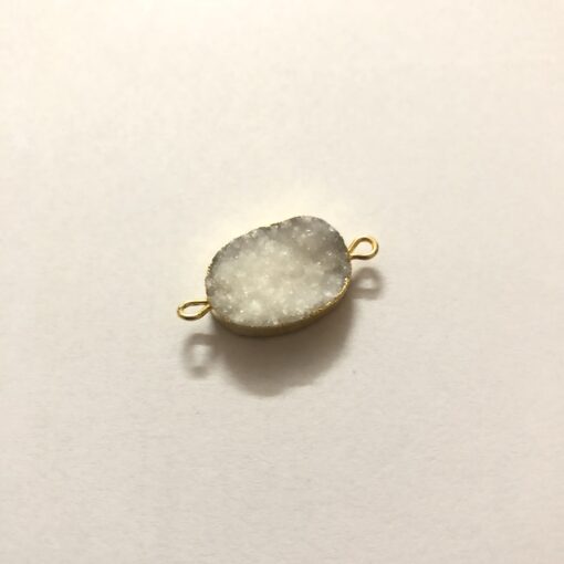 10x14mm white druzy oval