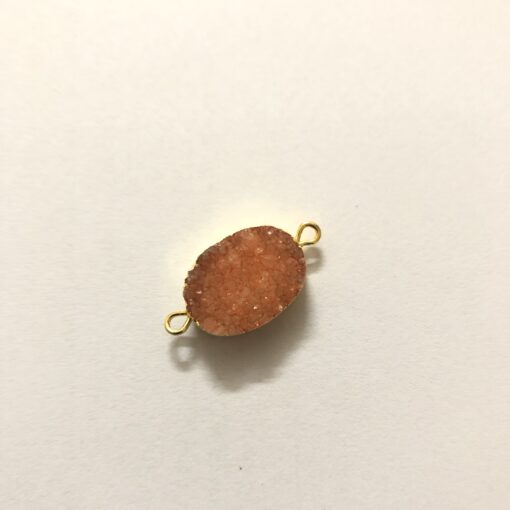 10x16mm orange druzy oval