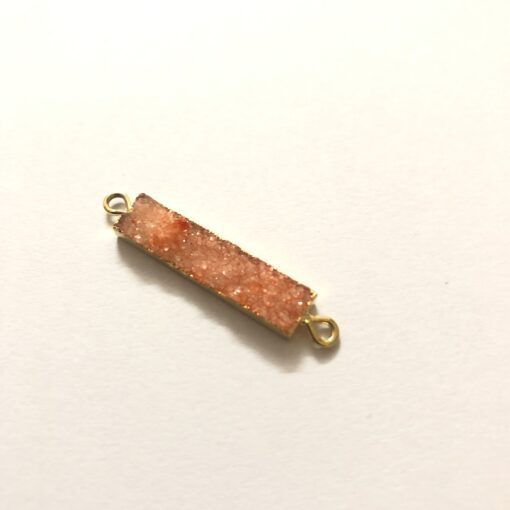 10x40mm orange druzy rectangle