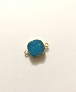 12mm sky blue druzy cushion