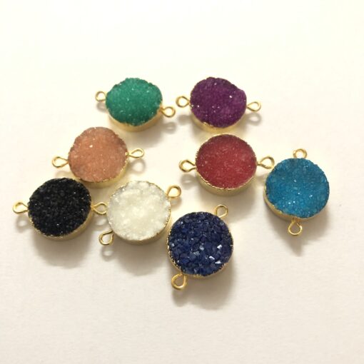 12mm multi color druzy round