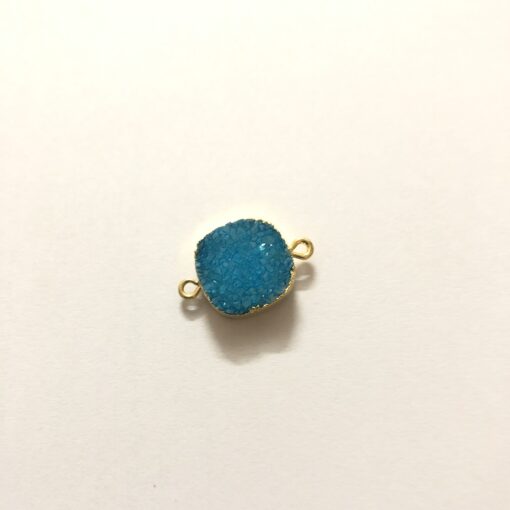 14mm sky blue druzy cushion