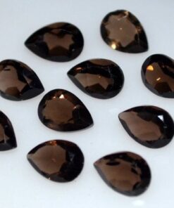 3x4mm Natural Smoky Quartz Faceted Pear Cut Gemstone