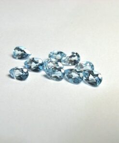 3x4mm Natural Sky Blue Topaz Faceted Pear Cut Gemstone