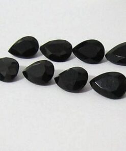 3x5mm Natural Black Spinel Faceted Pear Cut Gemstone