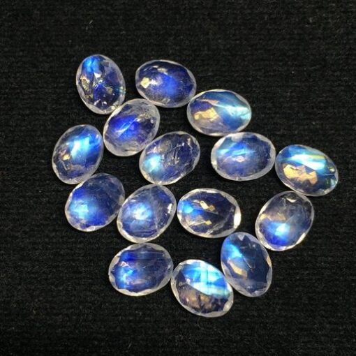 4x5mm rainbow moonstone oval cut