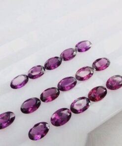 4x6mm Natural Rhodolite Garnet Faceted Oval Cut Gemstone