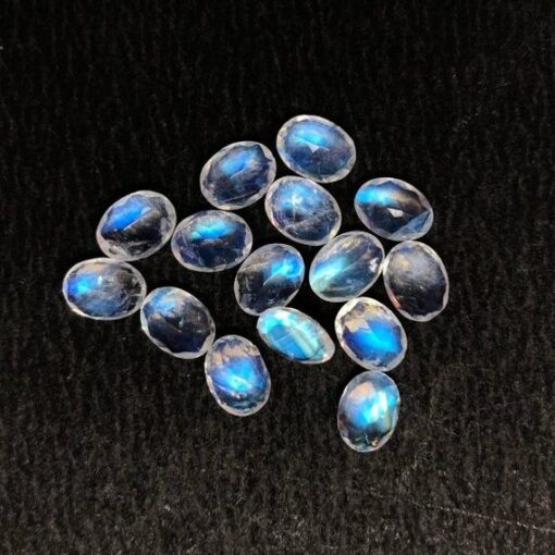 8x6mm rainbow moonstone oval cut