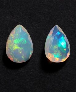 8x6mm Natural Ethiopian Opal Faceted Pear Cut Gemstone