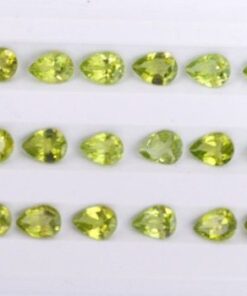 8x6mm Natural Peridot Faceted Pear Cut Gemstone