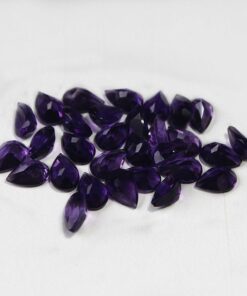 8x6mm Natural African Amethyst Faceted Pear Cut Gemstone