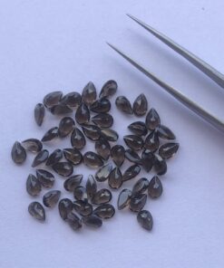 5x7mm Natural Smoky Quartz Pear Cut Gemstone