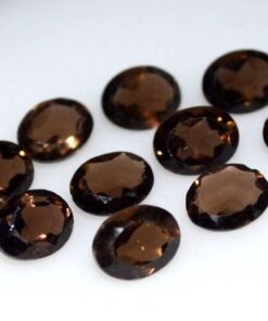 5x7mm Natural Smoky Quartz Faceted Oval Cut Gemstone