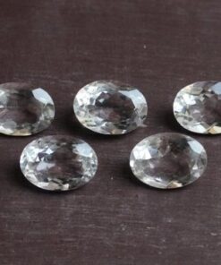 5x7mm Natural Crystal Quartz Faceted Oval Cut Gemstone